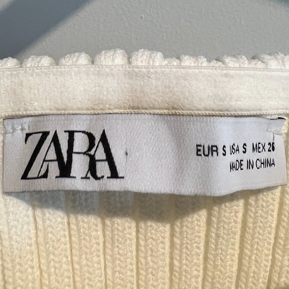*new* zara cream knit tube top / boob tube - off white, size s - Picture 3 of 5